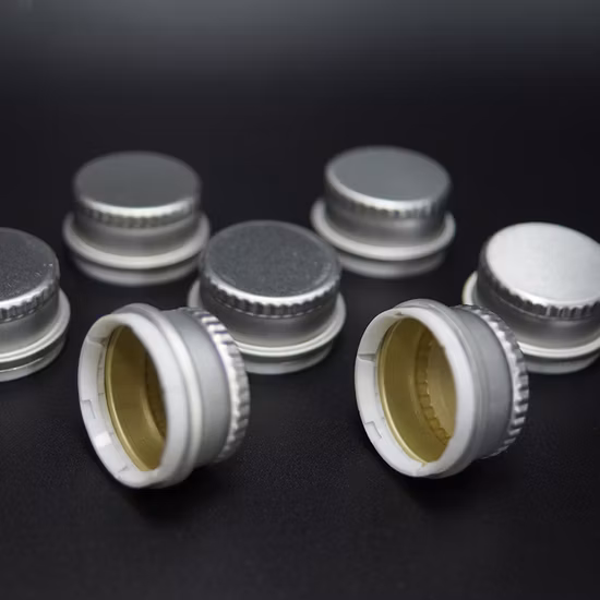 28 mm PCO Luxus kohlensäurehaltige Erfrischungsgetränke Metallschraube Wodka Likör Spirituosen Alkohol Aluminium Kunststoff Wasserglas Flaschenverschlüsse